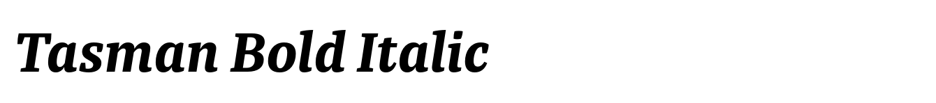 Tasman Bold Italic